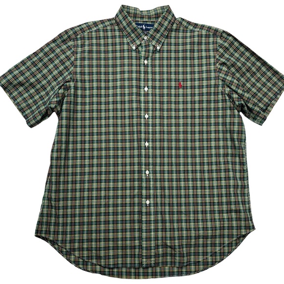 FastRockee Men's Plaid Short Sleeve Button-Down Shirt - Cotton Casual Shirt With Pockets - View #8